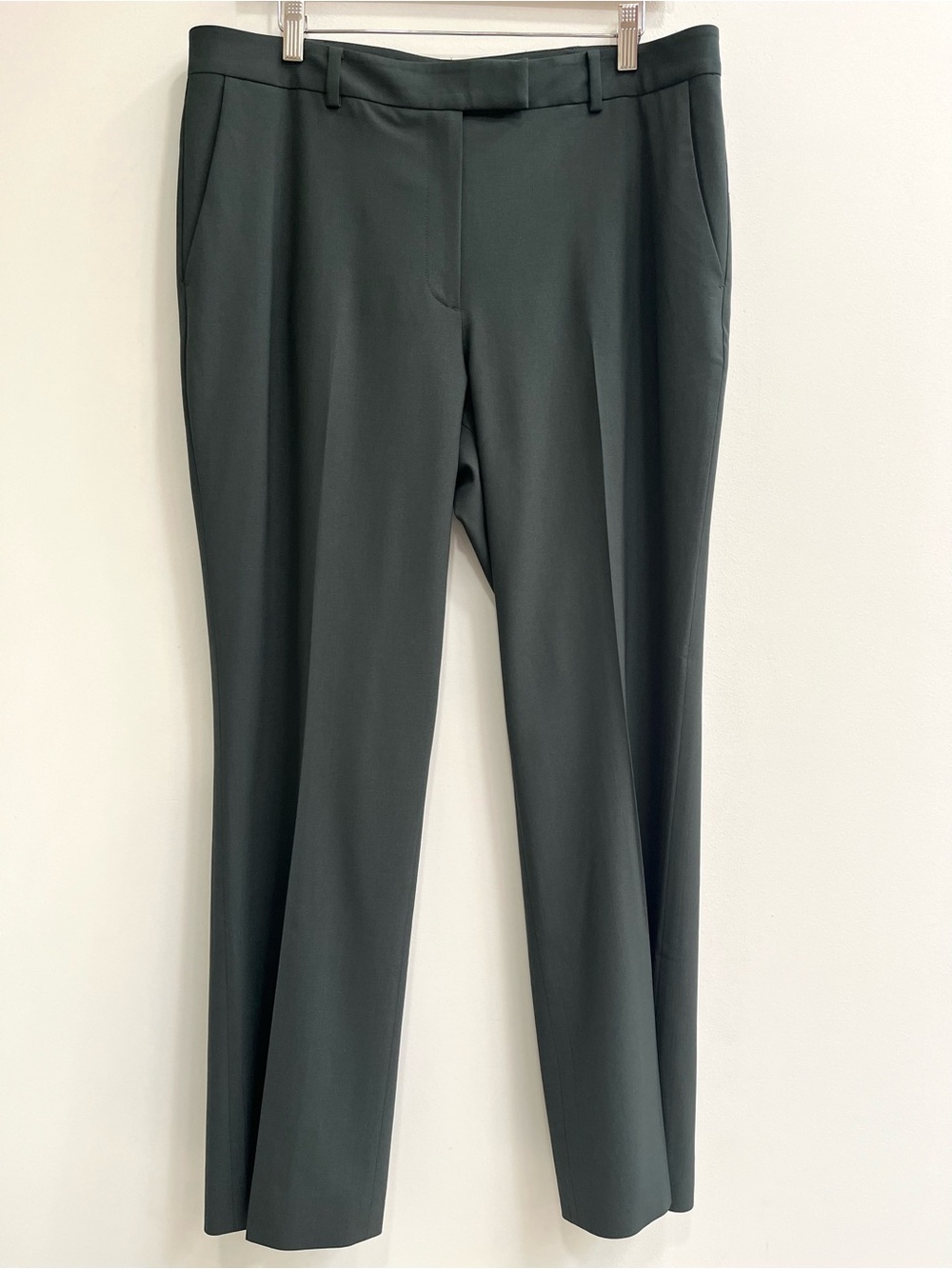 Brooks Brothers Womens Size 12 Dress Pants Wool Stretch Slacks Lined Green